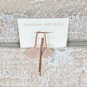Sarah Briggs Jewelry Jewelry - Sarah Briggs Rose Gold / Quartz Threader Earrings Sarah Briggs Jewelry Jewelry - Sarah Briggs Rose Gold / Quartz Threader Earrings